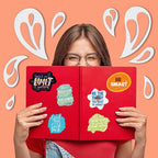 2sets English Stickers Personalized Decorative Luggage Notebook Waterproof Removable Stickers — view 4