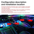 3 Control App Remote Control Colorful Car Interior Ambient Lighting Modified LED Acrylic USB Car Ambient Lighting — view 17