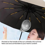 Folding Hanging Umbrella Fan USB Handheld Portable Umbrella Clip Fan Compact Desktop Fan — view 6