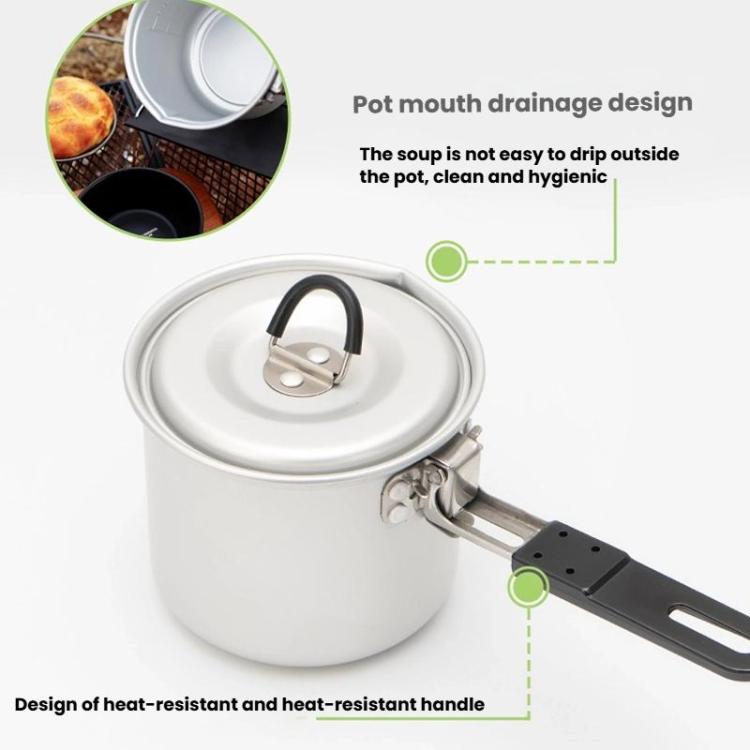 CLS 770ml Outdoor Camping Portable Single Pot Self-driving Folding Pot