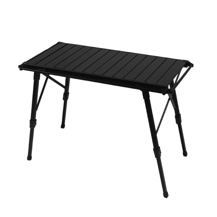 CLS Outdoor Aluminum Egg Roll Table Camping Folding Table — 8744 Black