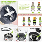 For Nutribullet 600W 900W Replacement Parts Blender Blade Base, Drive Socket, Seals — 11 In 1 Kit 24 oz Cup