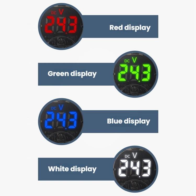 LED Digital Display Circular Voltage Meter