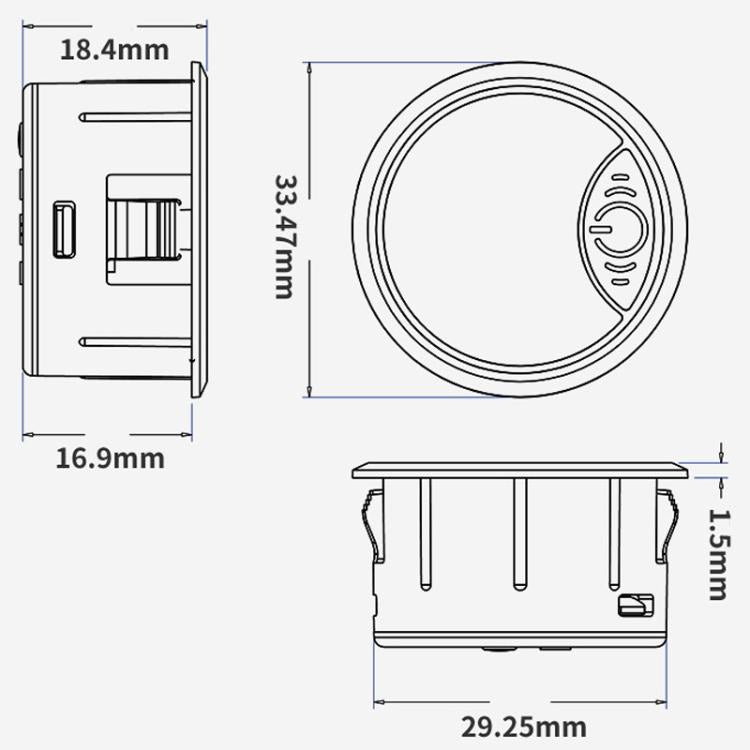 LED Digital Display Circular Voltage Meter