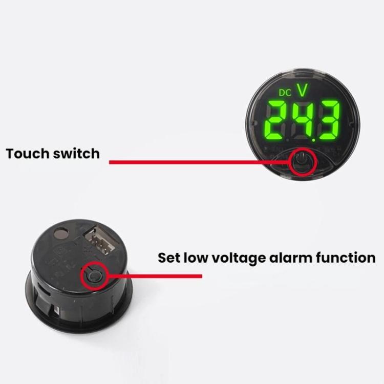 LED Digital Display Circular Voltage Meter