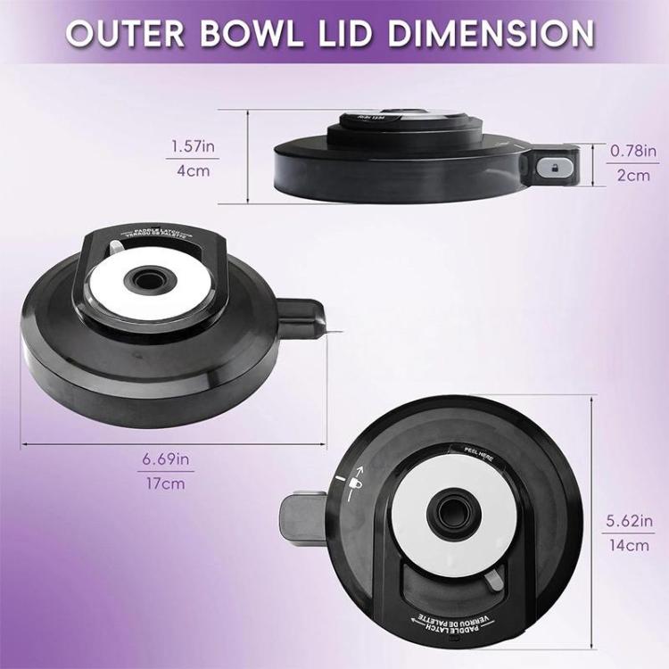 Replacement Outer Bowl Lid For Ninja NC299AMZ/NC301/NC300 Ice Cream Maker — view 5