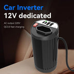 Gurxun 200W Modified Wave Intelligent Car Inverter Dual USB + Dual Type-C Port Car Power Converter