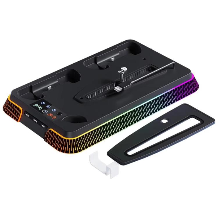 For PS5 Pro / PS5 Slim / PS5 Multifunctional Cooling Base With Dual Handle Charging Dock — view 9