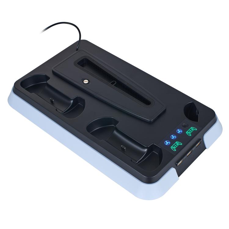 For PS5 Pro / PS5 Slim / PS5 Multifunctional Cooling Base With Dual Handle Charging Dock — view 11