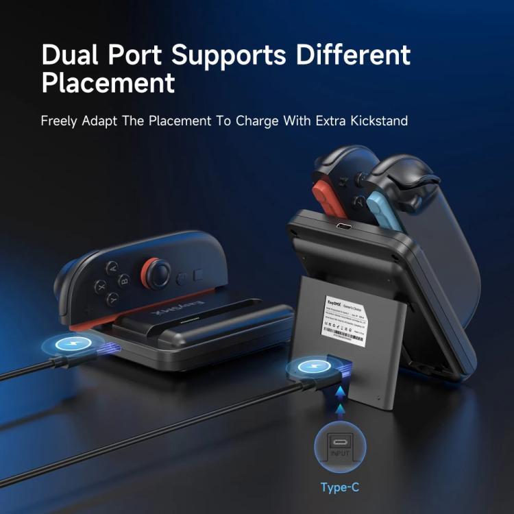 For Nintendo Switch 2 Joy-Con EasySMX Charging Dock with Adjustable Kickstand Dual Controller Charger Station