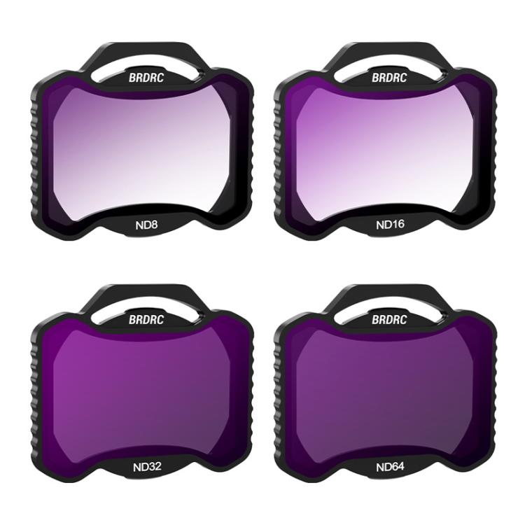 For DJI Avata 2 BRDRC Aluminum Frame Filter Accessories — ND8+ND16+ND32