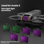 For DJI Avata 2 BRDRC Aluminum Frame Filter Accessories — ND8+ND16+ND32+ND64