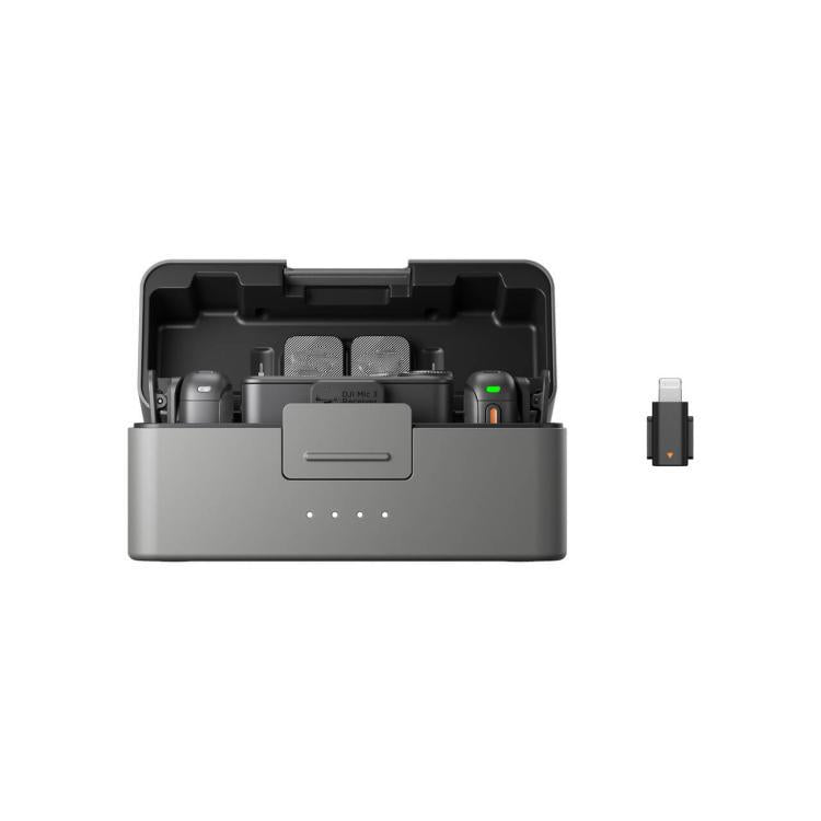 Original 2 TX + 1 RX + Charging Case + 8 Pin Phone Adapter For DJI Mic 3