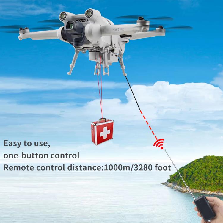 Drone YX Airdrop System Rechargeable Thrower Load 200g, For DJI Mini 3 Pro / Mini 3