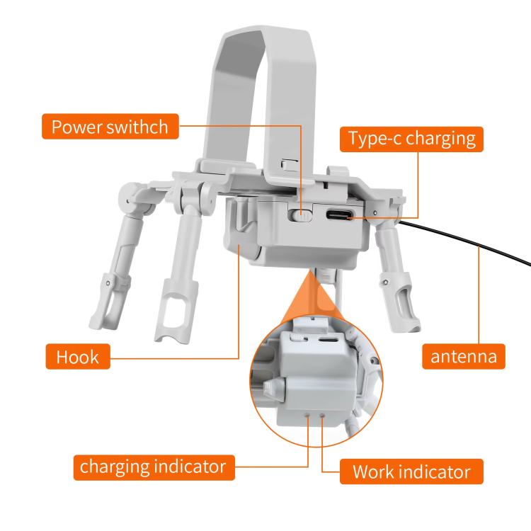 Drone YX Airdrop System Rechargeable Thrower Load 200g, For DJI Mini 3 Pro / Mini 3