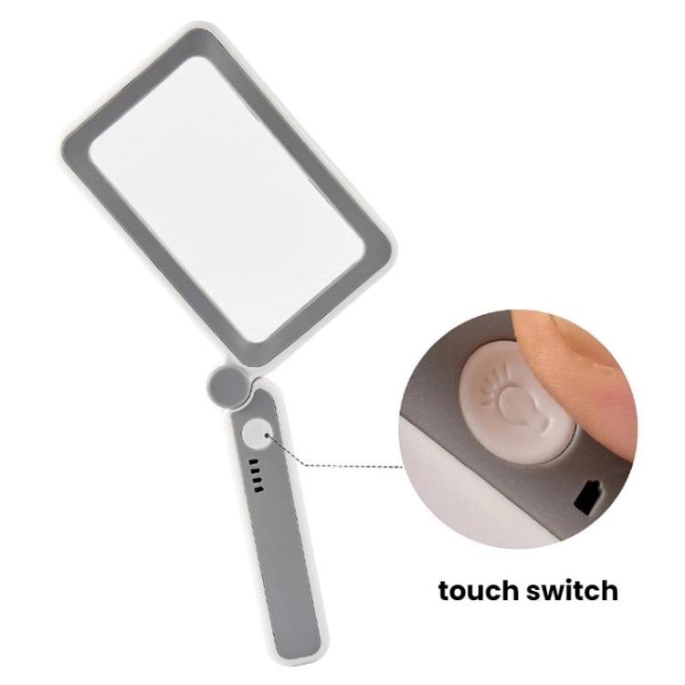 3.5X 12LED Folding Magnifying Glass Handheld Reading Glass With Charge Display — view 4