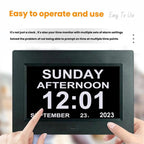 7-inch Digital Frame Calendar Day Clock With 3 Medication Alerts, 5 Custom Alarms, Multi-Language Support — view 11