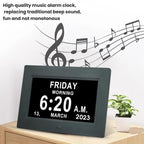 7-inch Digital Frame Calendar Day Clock With 3 Medication Alerts, 5 Custom Alarms, Multi-Language Support — view 13