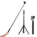 Extendable Selfie Stick Tripod For Action Cameras One-Button Quick Setup Monopod With Wide-Angle View