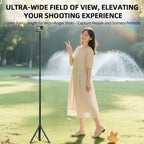 Extendable Selfie Stick Tripod For Action Cameras One-Button Quick Setup Monopod With Wide-Angle View