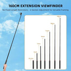 Extendable Selfie Stick Tripod For Action Cameras One-Button Quick Setup Monopod With Wide-Angle View