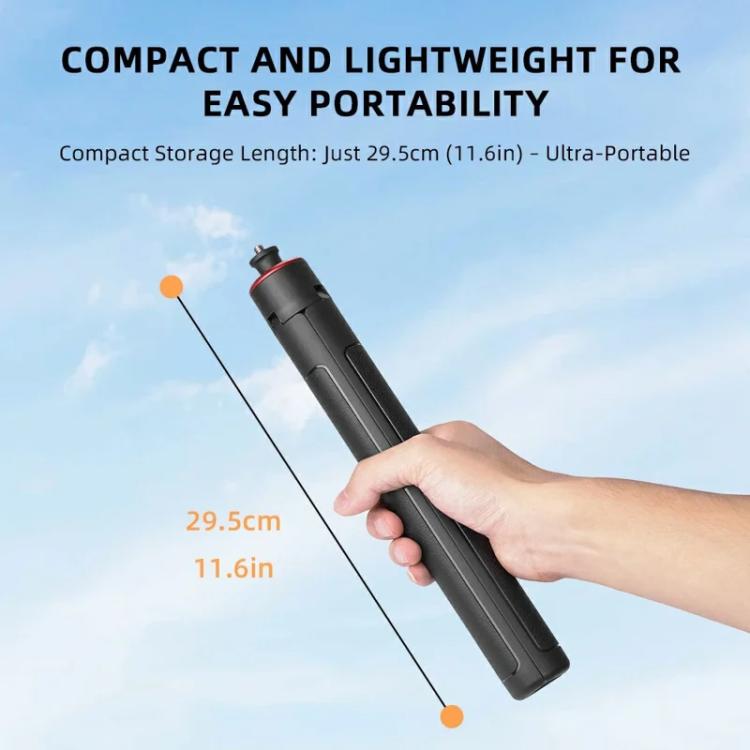 Extendable Selfie Stick Tripod For Action Cameras One-Button Quick Setup Monopod With Wide-Angle View