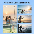 Extendable Selfie Stick Tripod For Action Cameras One-Button Quick Setup Monopod With Wide-Angle View
