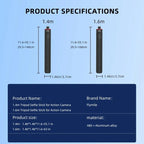 Extendable Selfie Stick Tripod For Action Cameras One-Button Quick Setup Monopod With Wide-Angle View