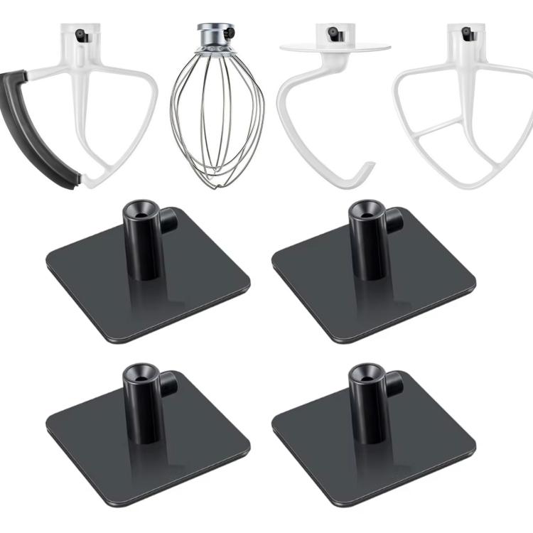 Universal Stand Mixer Attachments Holders Storage Hook Accessory Organizer — 4pcs White