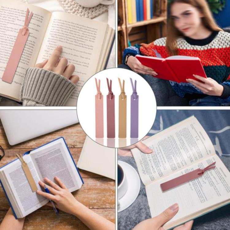 Leather Divider Bookmarks Portable Office Bookmark Holder Reading Divider — view 5