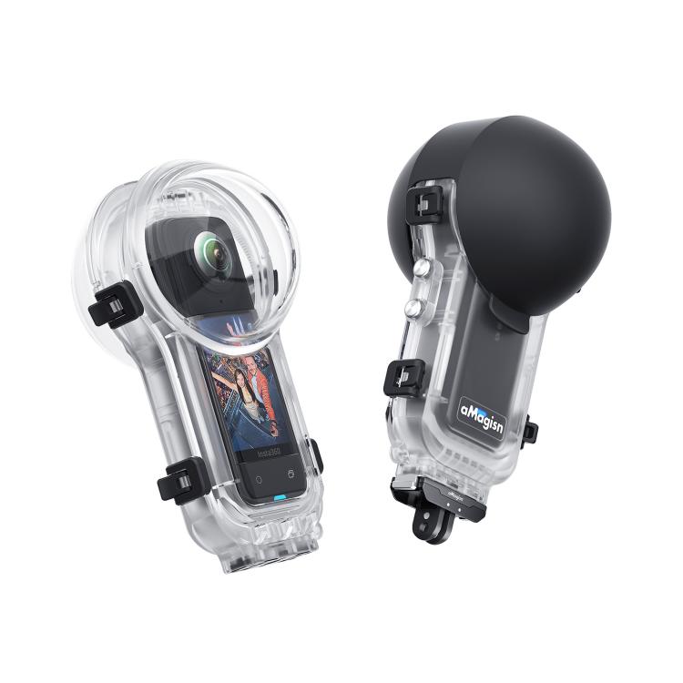 For Insta360 X5 AMagisn 60m/196ft Diving Case Quick-Release Full Invisible Waterproof Underwater Housing