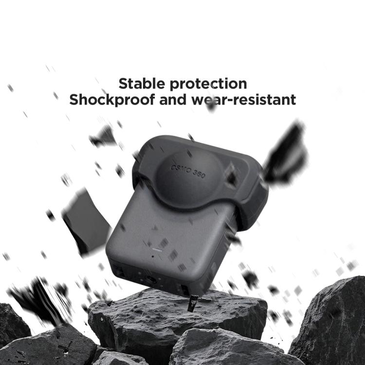 For DJI Osmo 360 Action Camera CYNOVA Silicone Lens Cap Shockproof Anti-Scratch Protective Case