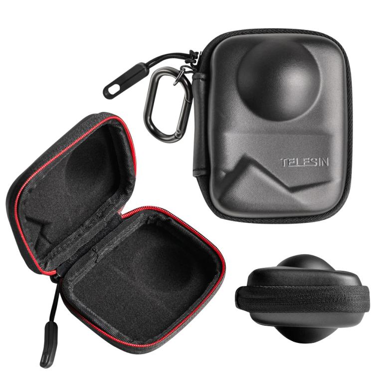 PU Carrying Case for DJI Osmo 360 Camera Protective Pouch with Carabiner Clip