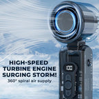 High Speed Folding Cooling Fan Powerful Semiconductor Handheld Turbine Fan — view 5