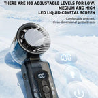 High Speed Folding Cooling Fan Powerful Semiconductor Handheld Turbine Fan — view 6