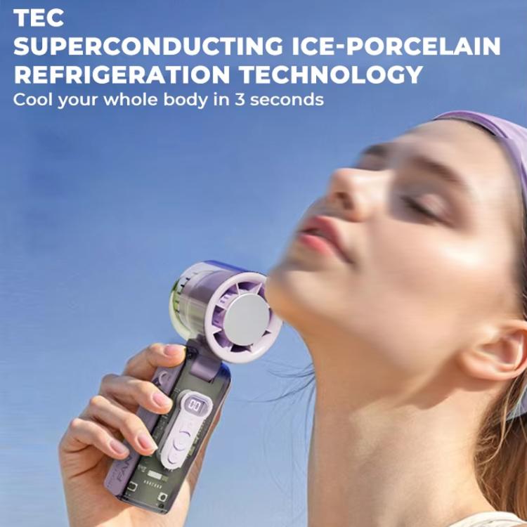 High Speed Folding Cooling Fan Powerful Semiconductor Handheld Turbine Fan — view 10