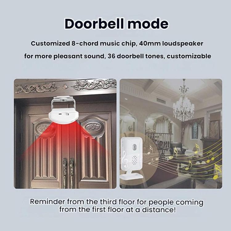 Wireless Infrared Sensor Split Supermarket Welcome Doorbell — view 4