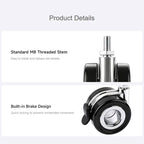 Waveshare For HomeRack 2.5-inch (60mm) Hollow Caster Wheel Kit With Brakes — view 3