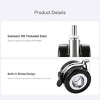 Waveshare For HomeRack 2.5-inch (60mm) Hollow Caster Wheel Kit With Brakes — view 4