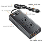 DC12V 200W Fast Charging QC3.0 PD Car Cigarette Lighter Portable Inverter