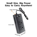 DC12V 200W Fast Charging QC3.0 PD Car Cigarette Lighter Portable Inverter