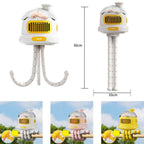 Octopus Clip-On Handheld Silent Bladeless Fan For Strollers — Non-oscillating Yellow
