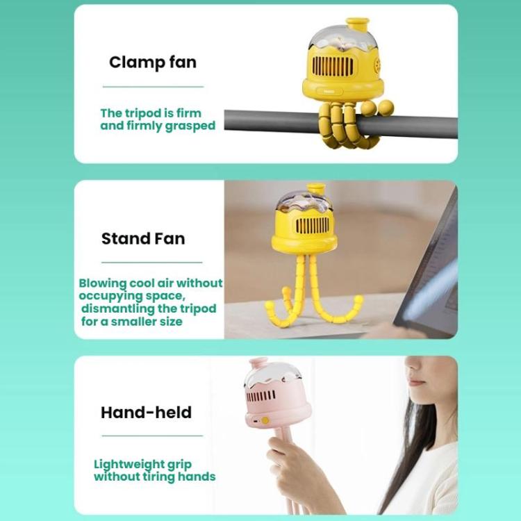 Octopus Clip-On Handheld Silent Bladeless Fan For Strollers — view 11