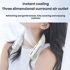 Outdoor Digital Display Folding Silent Neck-Mounted Bladeless Fan — view 5