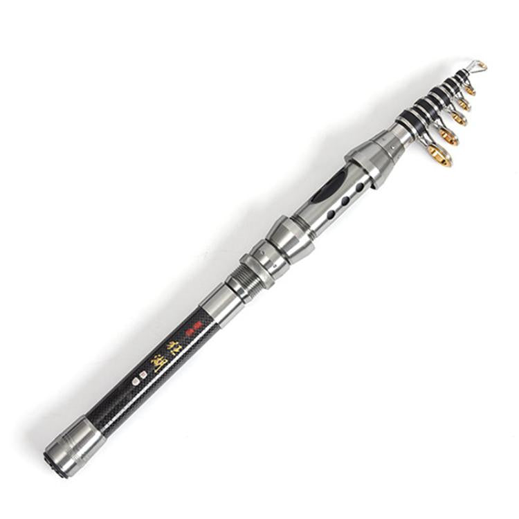 TOPLINE TACKLE Ultra-short Mini Carbon Fishing Rod Retractable Handle Telescopic Fishing Rod — 1.8m