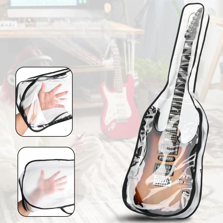 Electric Guitar Dust Cover TPU Gig Bag with Dual Zippers Protective Storage Case, 39 Inch