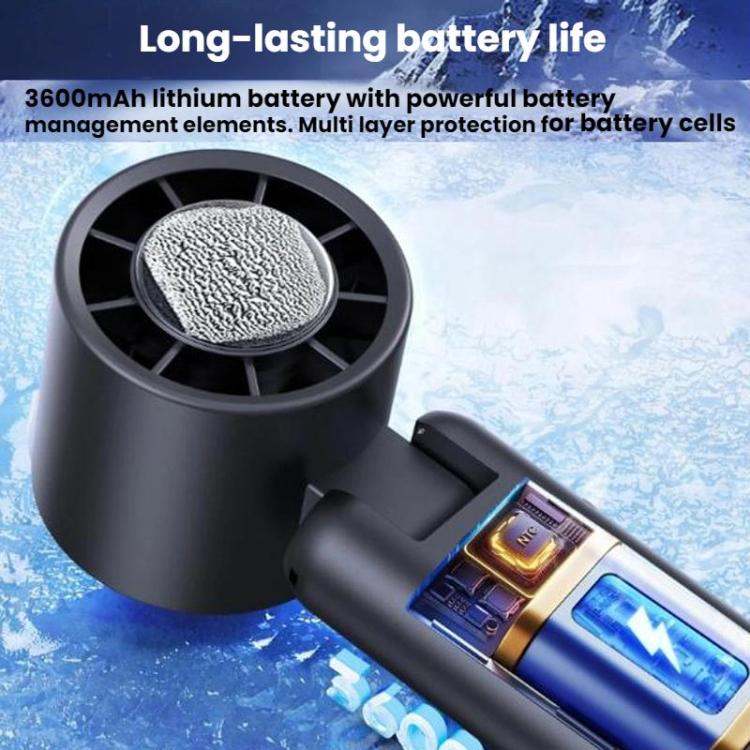 WT21 Handheld Cooling Fan Foldable Ice Pack Fan With Battery Level Display — view 6