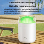 WT32 Cactus Ambient Light Humidifier USB Car Mounted Intelligent Humidifier — Pink