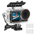 Waterproof Diving Case with Buoyancy Float Stick Kit Includes Anti-Fog Inserts, Mounting Base, For DJI Action 5 Pro/4/3