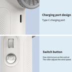 WT23 Handheld Digital Display Turbine Fan Outdoor Stepless Variable Speed Fan — view 12
